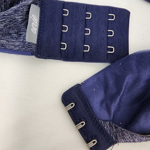 Aerie Womens Sunnie Demi Bra Heathered Blue 38DD Underwire T Shirt Adjustable - Picture 12 of 13